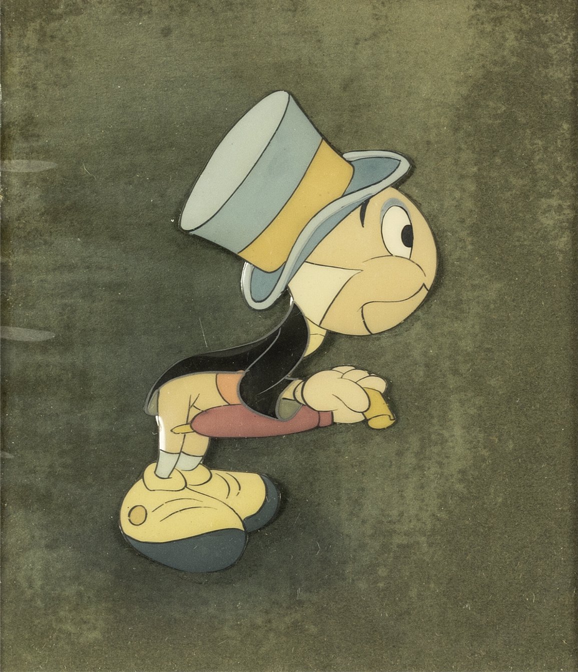 Pinocchio Jimminy Cricket Production Cel Courvoisier Setup