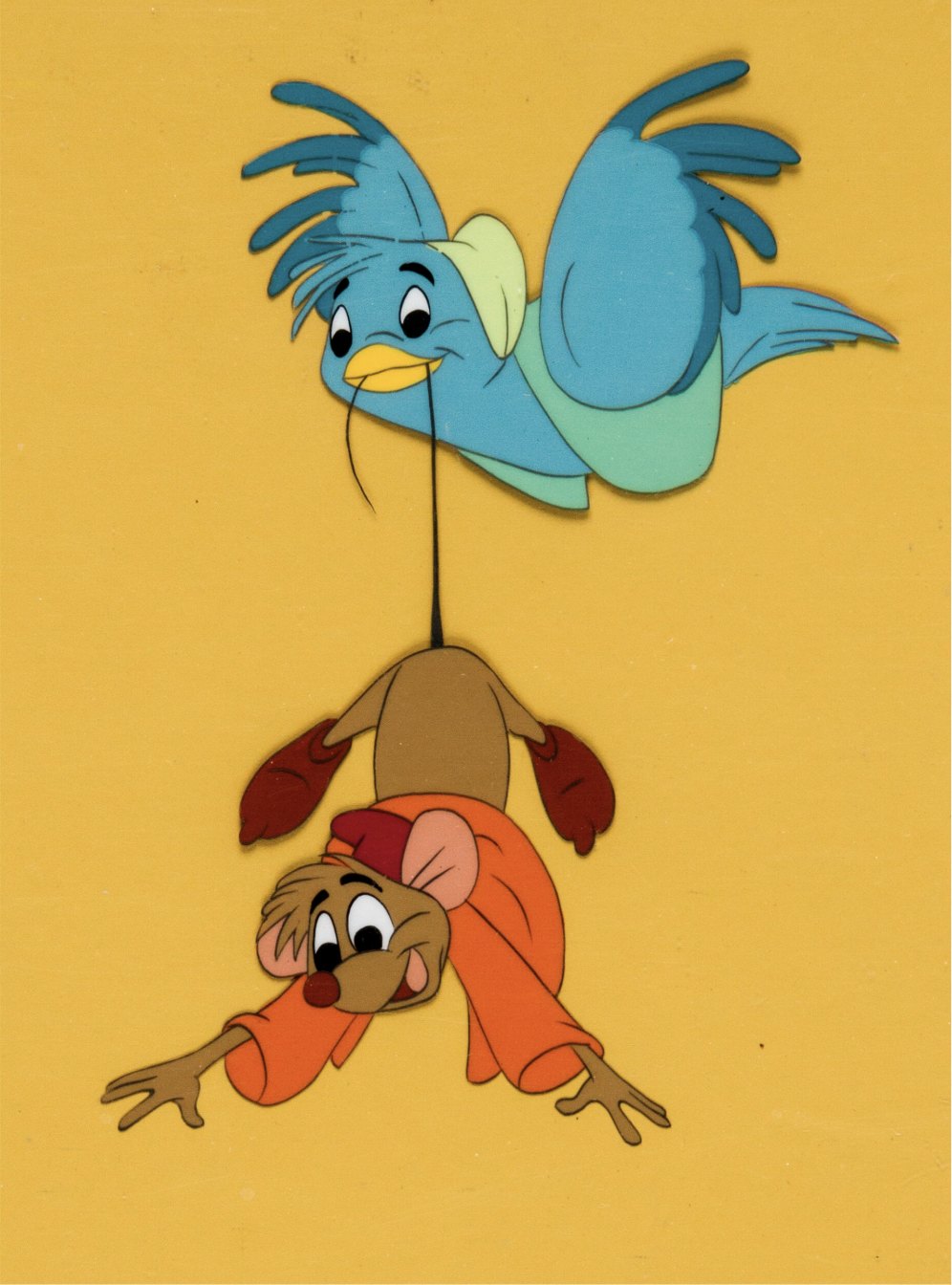 Cinderella Jaq and Bluebird Production Cel