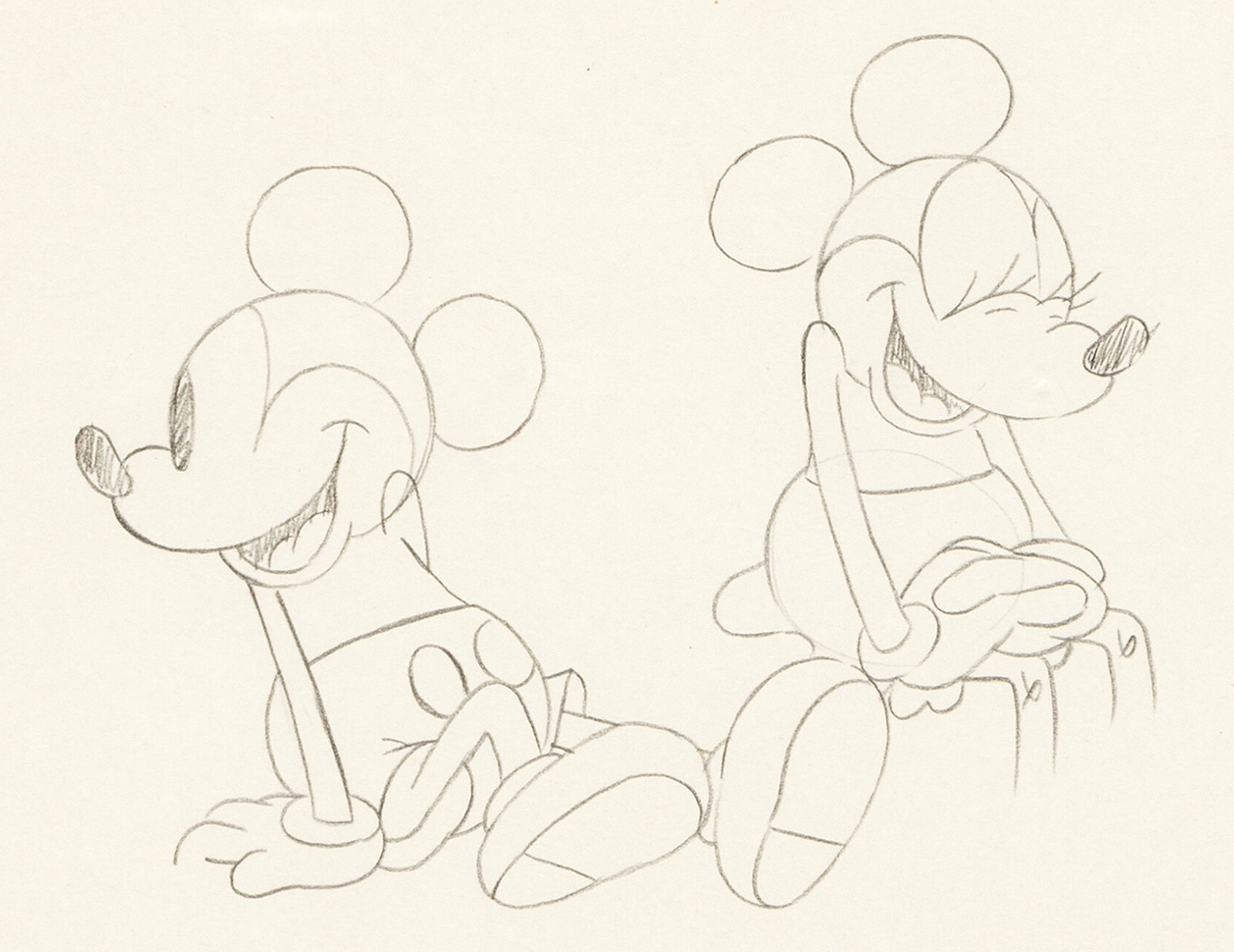 Puppy Love Mickey and Minnie Mouse Animation Drawing