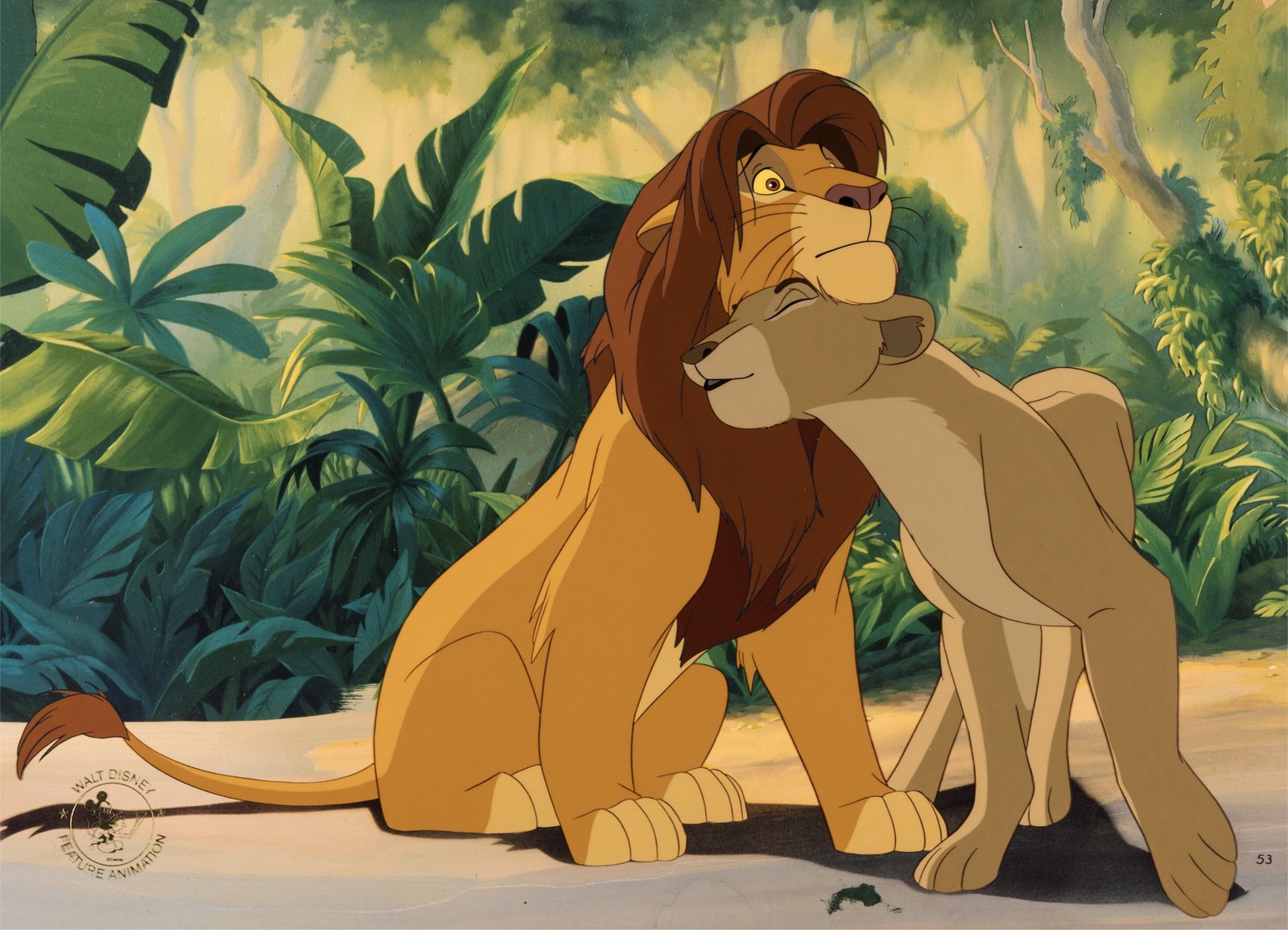 The Lion King Simba and Nala Employee-Exclusive Limited Edition Cel #53/188