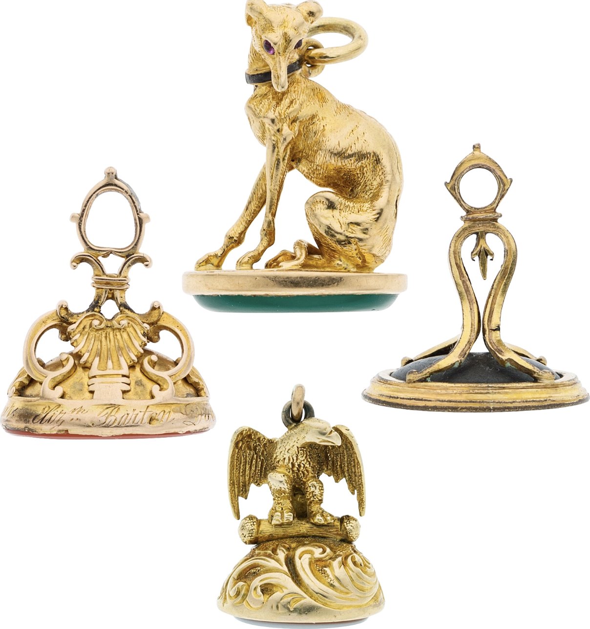 Multi-Stone, Gold, Yellow Metal Fobs